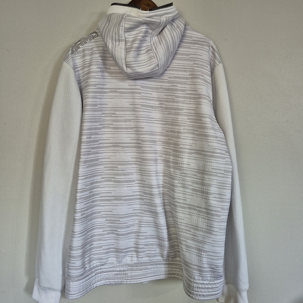 Under Armour Zip Up Jacket Sweater Hooded Pockets 2XL - Picture 2 of 11
